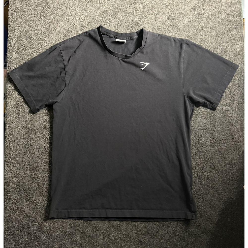 Gymshark Mens Black Short Sleeve Crew Neck Logo T-Shirt GMST5397 Size M